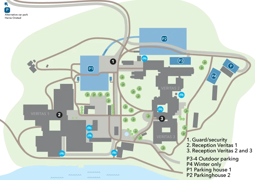 Area map of DNV GL headquarters - the Veritas Centre at Høvik