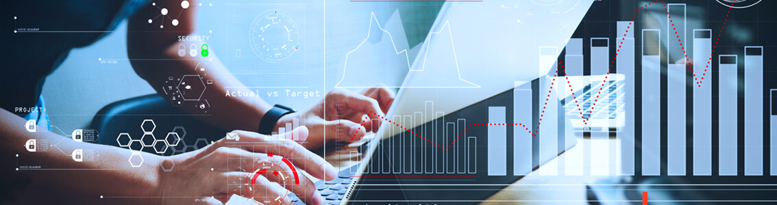 Itelligence and business analytics  with key performance indicators dashboard concept