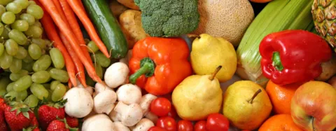 Man picking vegetables