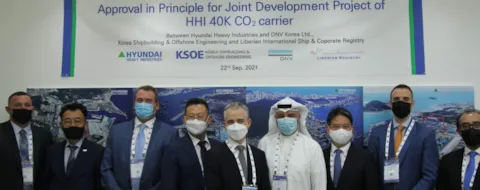 DNV and LISCR award AiP to HHI for 40,000 CBM liquefied CO2 carrier design