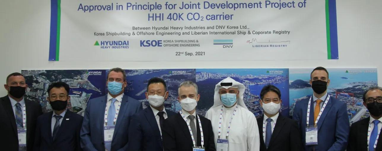 DNV and LISCR award AiP to HHI for 40,000 CBM liquefied CO2 carrier design