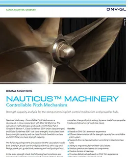 Nauticus Machinery - Controllable Pitch Mechanism 리플렛