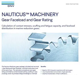 Nauticus Machinery - Gear Faceload and Gear Rating 리플렛