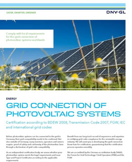 Grid code compliance of PV power plants