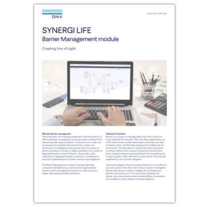 Synergi Life - Barrier Management 리플렛