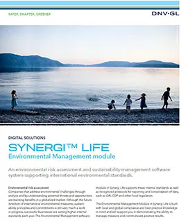 Synergi Life  - Environmental Management 리플렛
