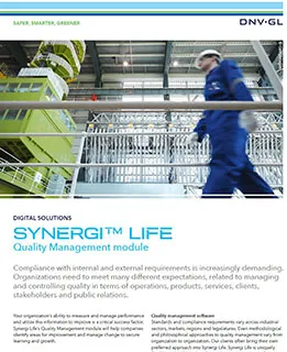 Synergi Life - Quality Management 리플렛