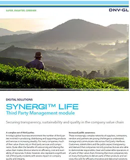 Synergi Life - Third Party Management 리플렛