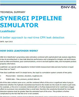 Leakfinder technical summary - 리플렛